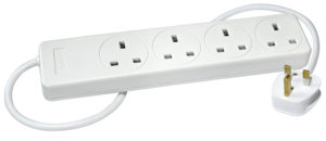 MultiGuard MGX-4U – Surge Protector , 1m extension lead, 4 UK Sockets