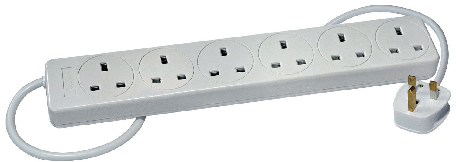 MultiGuard Surge Protector 1.5m extension lead 4 UK Sockets - Sollatek