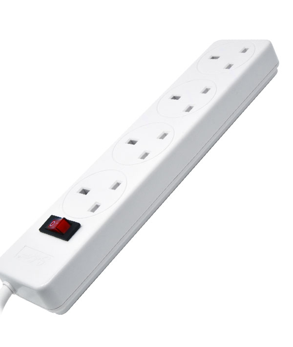 MultiGuard MGX-4UP – Surge Protector , 1m extension lead, 4 UK Sockets, with Switch